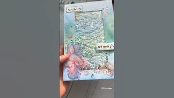 Ocean Theme | Liquid Shaker Card #cardmaking #asmr #crafting
