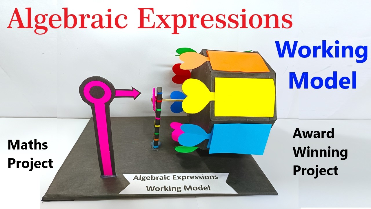 algebraic expressions working model project - maths tlm - diy ...