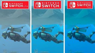 Endless Ocean Luminous Nintendo Switch vs Nintendo Switch Lite vs Switch Oled Graphics Comparison