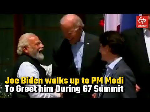 Joe Biden walks up to PM Narendra Modi to greet him during G7 Summit 2022 | Schloss Elmau | Germany
