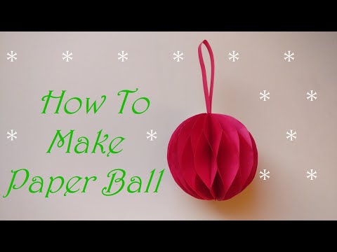 DIY Paper Ball Christmas Ornament | Lampioni od papira, ukras za jelku