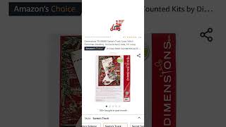 Dimensions 70-08986 Santa's Truck Cross Stitch Christmas Stocking, 14 Count Ivory Aida, 16 Long