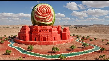 AI Made Famous Landmarks Made Out of Food