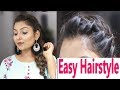 Quick and easy hairstyle in 3 mins diwali special  rose tamil beauty  makeup