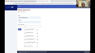 Forgetting your password in COACHED