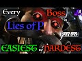 All lies of p bosses ranked easiest to hardest