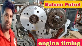 engine timing maruti Baleno petrol #enginetiming#timingchain#timingmarks#balenoenginetiming#