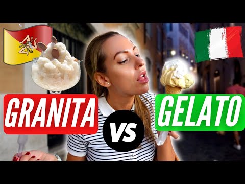 What is Italian Gelato and What is Italian Granita? Gelato in Rome and Granita in Sicily difference