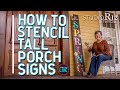 How to Stencil Tall Porch Signs | StudioR12 Stencils | Hello Spring | Paint DIY Home Decor Tutorial