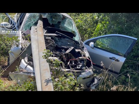 Τραγωδία στην Αμφιλοχία  -  Αυτοκίνητο ΙΧΕ καρφώθηκε σε στηθαίο  -  Νεκρός ο οδηγός