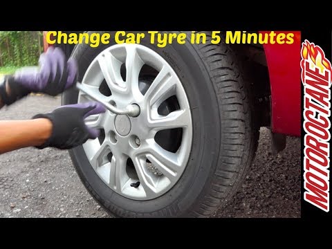 Change tyre in 5 minutes -  5 मिनट में टायर बदलें | Without getting tired | Motor Octane
