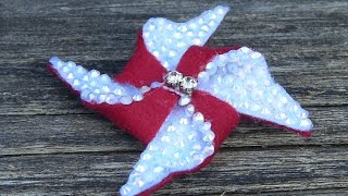 CATAVENTO  de feltro e cristal  Passo a Passo -Tutorial