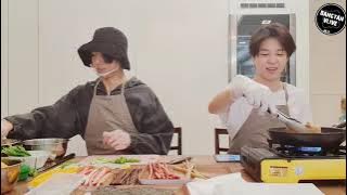 (Eng/Indo Sub) BTS Jungkook & Jimin VLive | 2020.06.21 | Today, we're really gimbap chefs