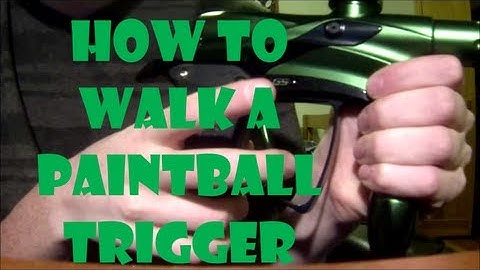 The easiest way to walk the trigger on a paintball gun for beginners.