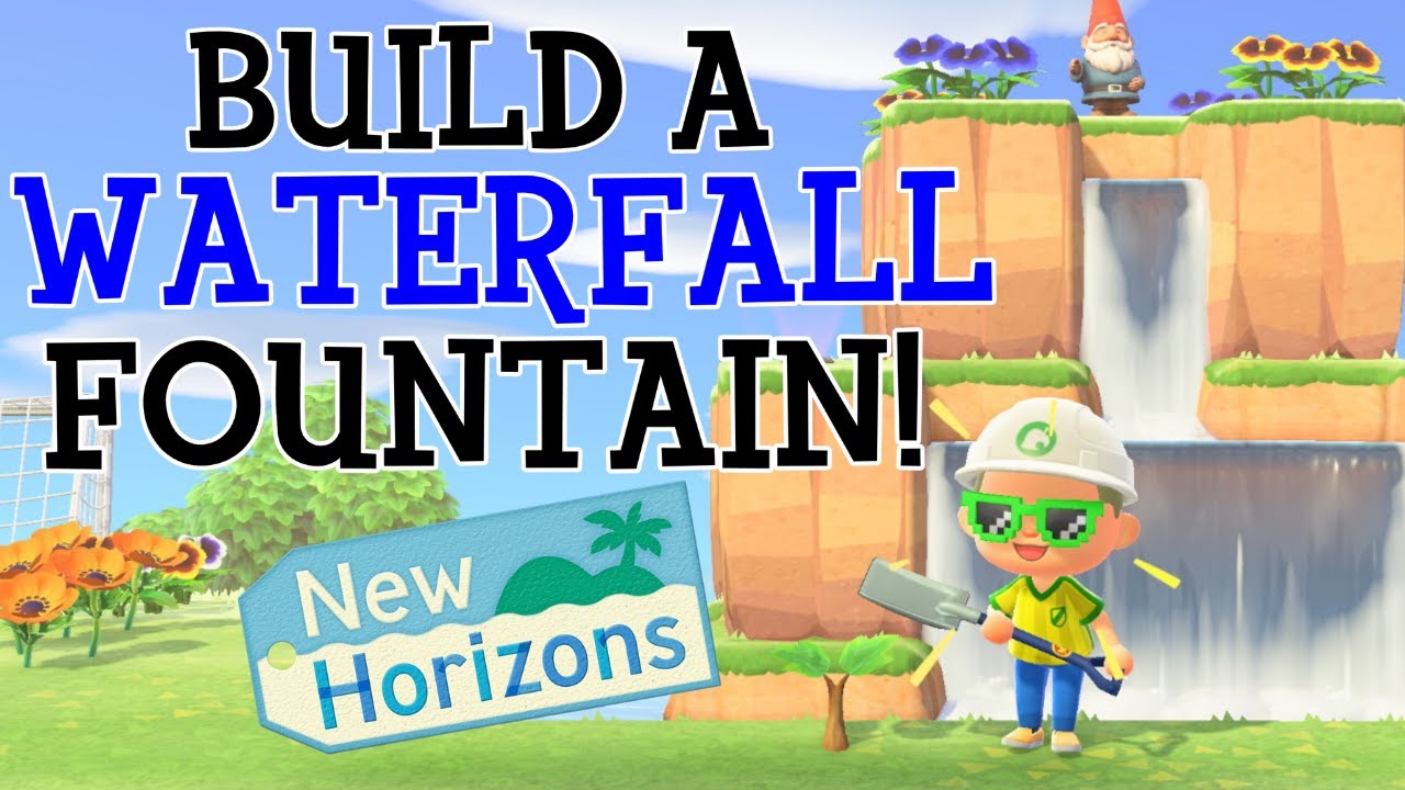 How to Build a Waterfall Fountain in Animal Crossing New Horizons!