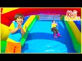 Ryan play in Inflatable Bounce House with Mommy and Daddy!
