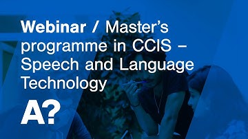 Webinar | Speech and Language Technology