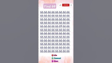 Are you genius then find the number 69 #quiz #shorts #trending
