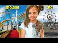 $1 vs $10,000 Amusement Park!