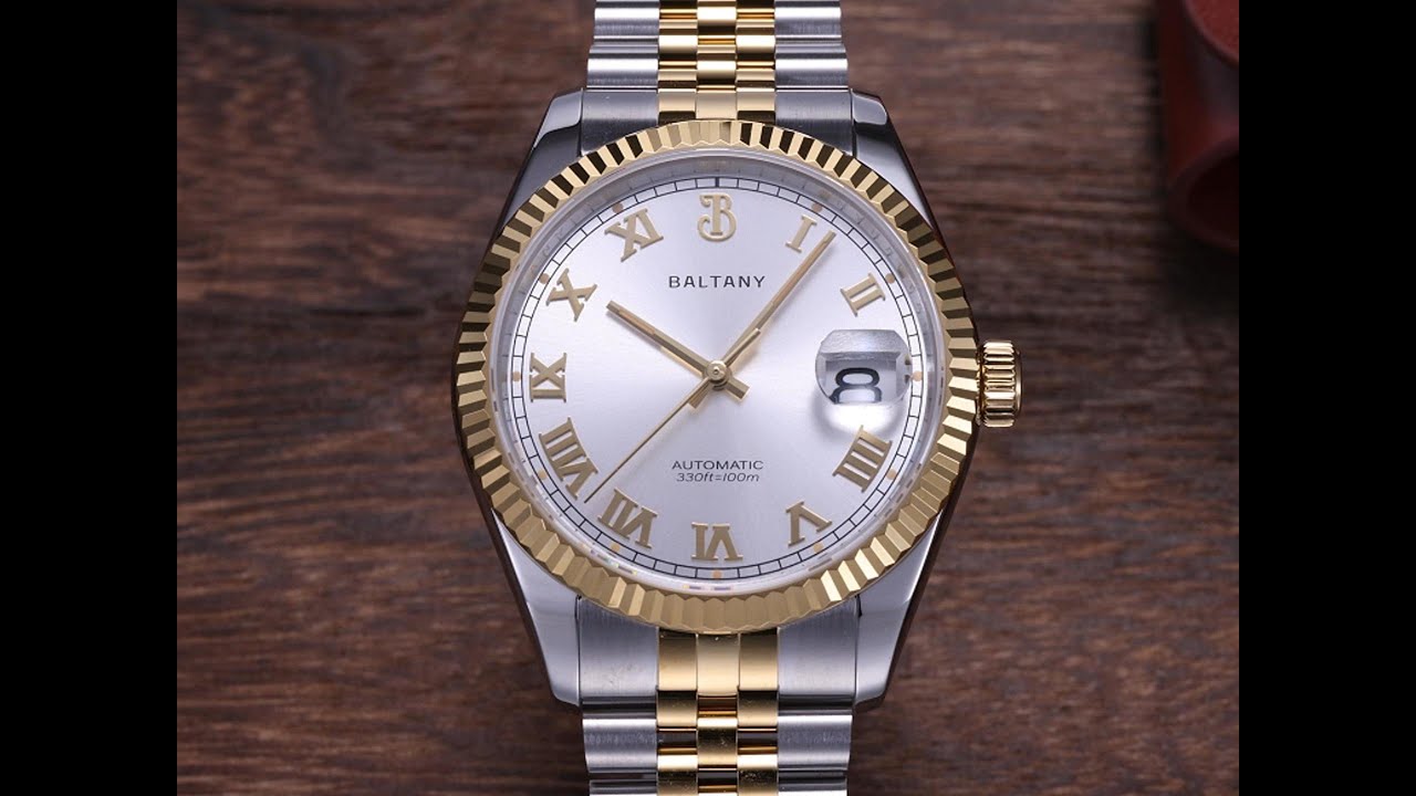 BALTANY 自動巻き 腕時計 シルバー Baltany S4094 – 39mm Fluted Bezel DJ Homage Automatic Watch