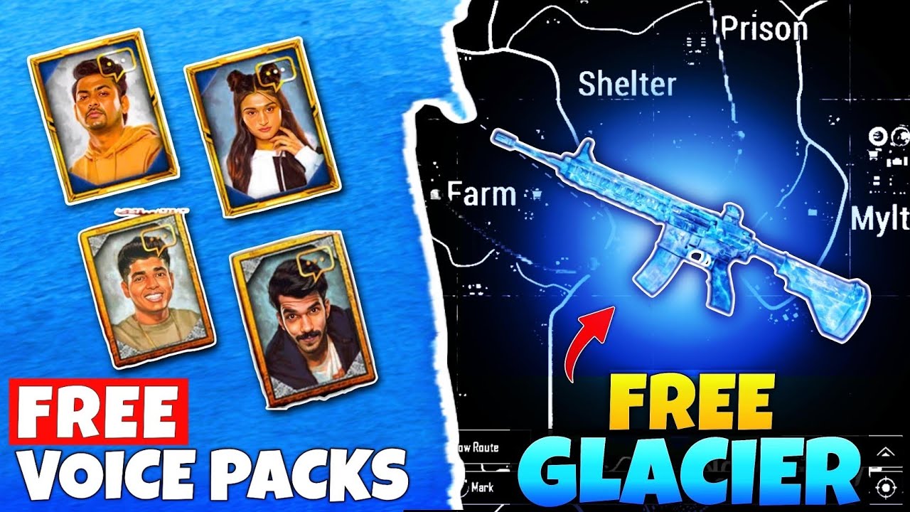 How to get M416 Glacier in Bgmi Free 🔥 Bgmi Voice Pack Free me kaise le ...