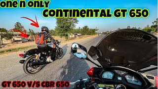 Continental GT 650 v/s Cbr650f | Lean game with GT 650  | Riderzone 750