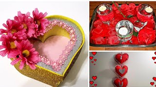 #valentinesday #diydecoration / 3 easy valentine's day decor ideas / valentine's day gift box making