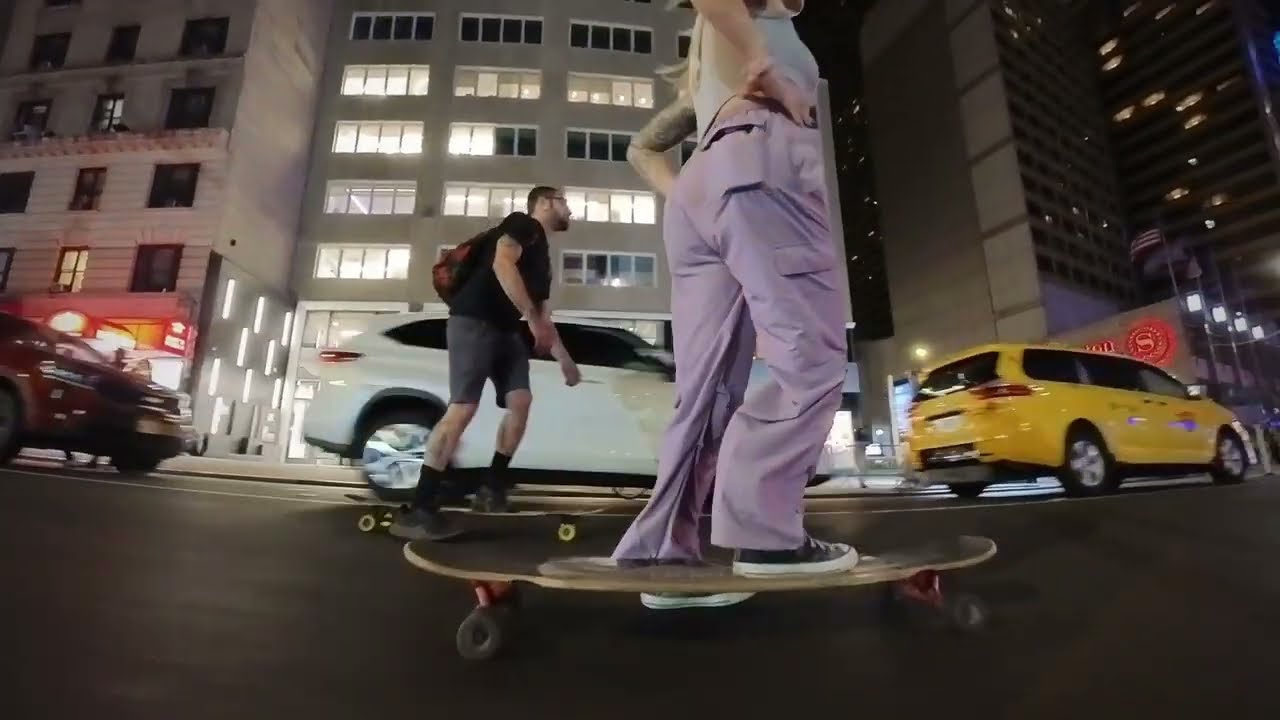 Longboarding in New York with Social Push