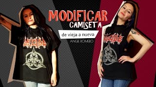 Diy Transforma Camisetas Viejas A Nuevas Camiseta Rockera Angieromerodiy