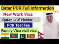 Qatar PCR Test Fee India Pakistan Nepal Bangladesh Sirlanka New Work Visa Family Visa visit visa