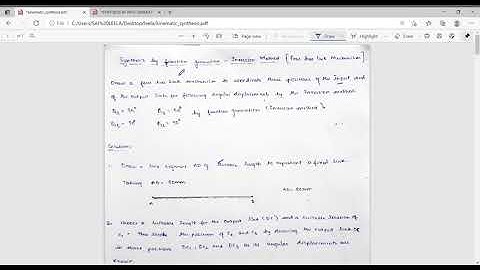 Kinematic synthesis (function generation, path generation)