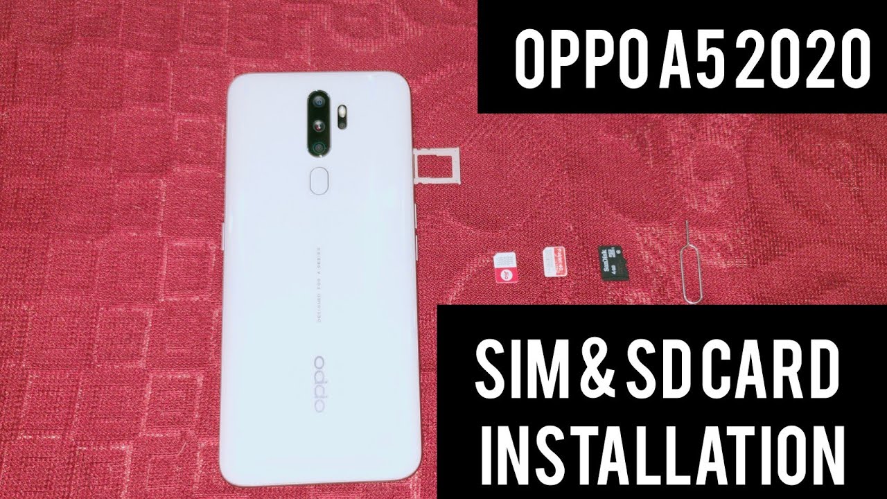 OPPO A5 2020 ; HOW TO INSTALL SIM CARD AND SD CARD IN OPPO A5
