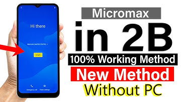 Micromax in 2B (E7544) : GOOGLE/ FRP BYPASS - 2025 (Without Computer)