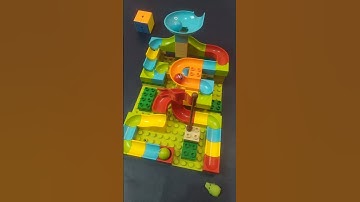 Satisfying building blocks marble run asmr Ep 613. #asmr #satisfying #marblerun