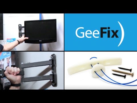How to install a TV wall mount onto drywall, cavity walls - GeeFix - YouTube
