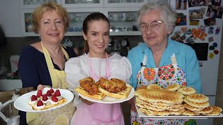 3 generacije prave VAFLE - Bakin kolač, pravi belgijski vafli i vafli sa POHOVANOM PILETINOM!