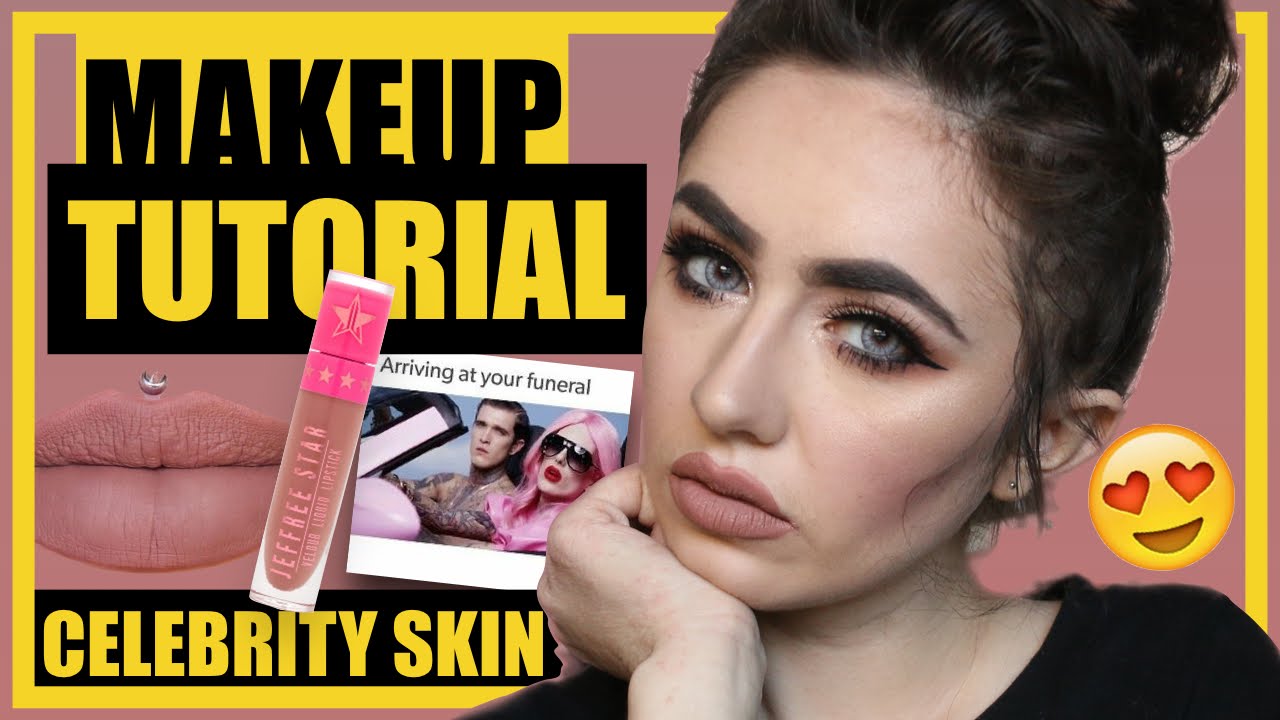 CELEBRITY SKIN MAKEUP TUTORIAL JEFFREE STAR LIPSTICK SERIES