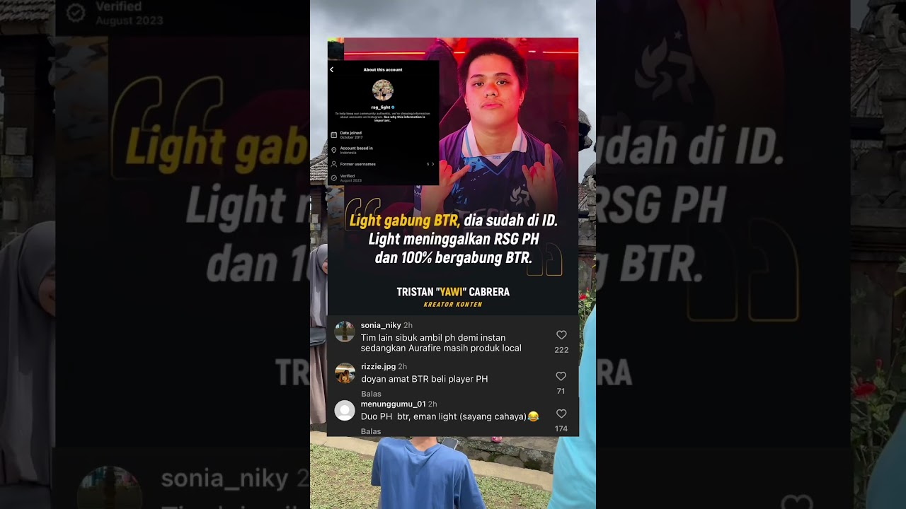 LIGHT akan bergabung dengan BTR #light #btr #transfer #mobilelegends adlı videoyu YouTube'da izle LIGHT akan bergabung dengan BTR #light #btr #transfer #mobilelegends adlı videoyu YouTube'da izle