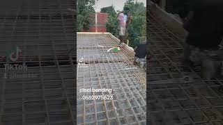 steel bending work || construction - building in Ghana 🇬🇭 2023 iron rod 12mm for decking #shorts