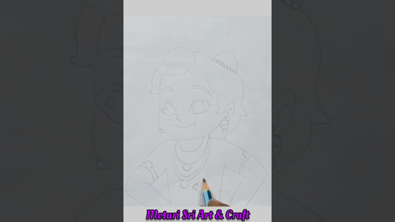 Little Krishna Drawing || Little Singham Krishna step by step Drawing || Krishna Drawing Easily.