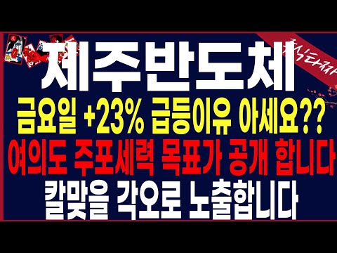 [제주반도체]"긴급 일요일 여의도 주포세력 정보모임내용 노출합니다. 삼성과의 밀회.... 반드시 시청하시기바랍니다.!! 사랑합니다. #제주반도체 #팹리스 #AMD #NVIDIA