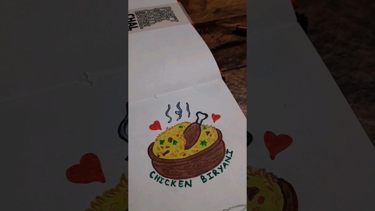 Drawing the Last thing I ate | Biryani 😋 