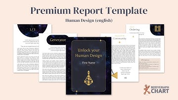Premium Report Template Human Design