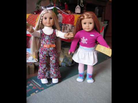 American girl dolls play games - YouTube