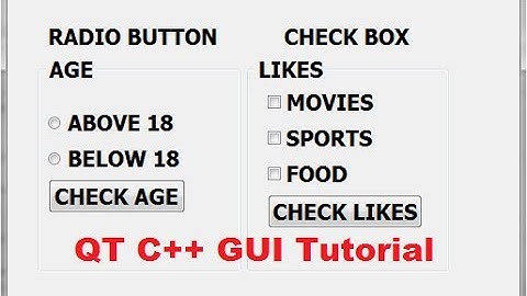 QT C++ GUI Tutorial 30- How to Use QCheckBox and QRadioButton Qt