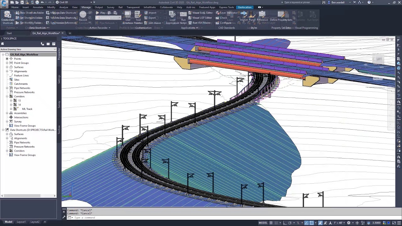 Civil 3D 2020 Dynamo Pour Des Applications Ferroviaires YouTube