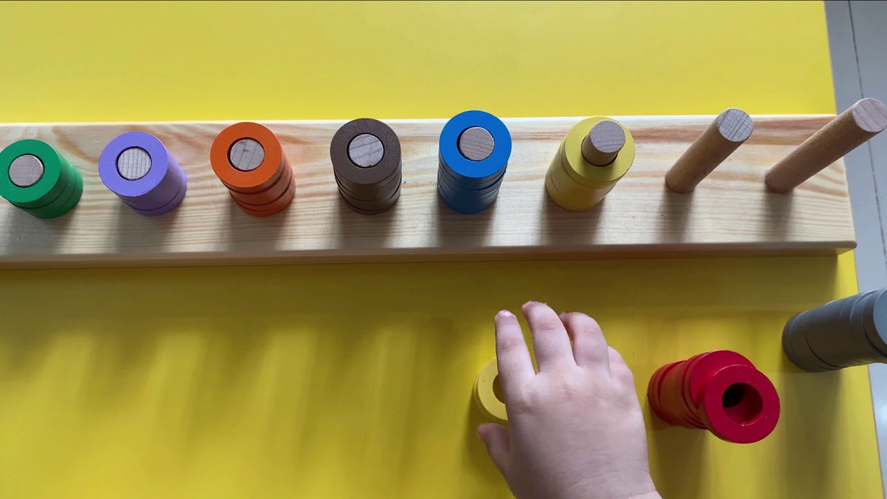 Montessori | Counting Rings | how a little one can learn easily | Early ...