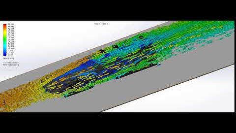 Modern day bobsleigh aerodynamics using SOLIDWORKS Flow Simulation (Velocity Flow Trajectory)