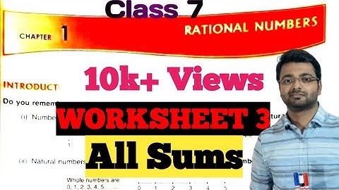 D.A.V. Math | Class VII | Rational No | Standard Form | WS 3 | Part 1 | By  Art Of Mathematica