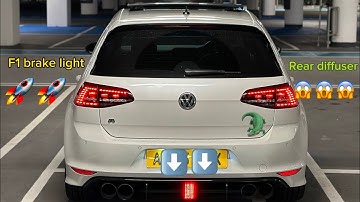 INSTALLING F1 BRAKE  LIGHT  AND REAR DIFFUSER , تثبيت تعديلات جديدة في بلدي mk7 R 🐊🐊🐊🔥🔥